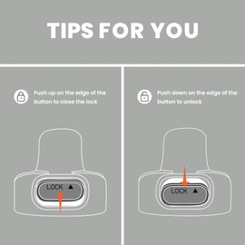 BOTTLE BOTTLE Insulated Water Bottle 24 oz with Handle and Flip Tops Lids Stainless Steel Water Bottle Push Button Lid Leak proof Portable for Running Travel Sports Hiking gray