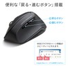 Sanwa Supply MA-ERGBT11N Ergonomic Mouse, Silent, Bluetooth Tendonitis Prevention, Blue