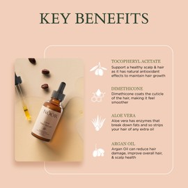 NOOR HAIR Growth Serum From African Olives, for Women and Hair Loss Treatment for Frizzy and Damaged, For Thicker and Healthier- Natural Vitamins Argan Oil