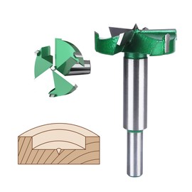 HUHAO Forstner Drill Bits 50mm (2 inch) Carbide Upgraded Version 3-Cutter Higher Hardness Wood Hole Saw Auger Opener Woodworking Drilling Tool Wood Cutter