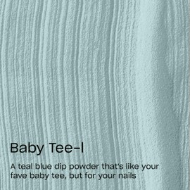 OPI Powder Perfection Baby Tee-l | Opaque Cool Dark Teal Crème Nail Dipping Powder | Acrylic Alternative | 1.5 oz