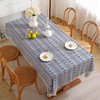 White Blue Pink Bohenian Boho Cotton Linen Table Clothes with