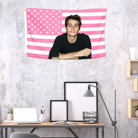 Shmbada Dylan O'Brien 3x5 Foot Decorative Flag with 2 Brass Grommets for Outdoor Indoor, Double Stitched, Wall Hanging Room Decor Tapestry, College Dorm Porch Outside Decorations