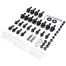 HONGK Motorcycle Fairing Bolts Kit Screws For Suzuki GSXR1000 2003-2004 Black
