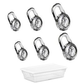 A-Focus PLANTRONICS Ear Tips for Explorer 500 Explorer 110 Plantronics M70 M90 LBT-HPS05PCBK Bluetooth Headsets Eartips Eartips [Storage Case Included] S/M/L 3 Sizes, Set of 6 (3)