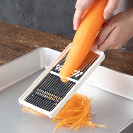 Shimomura Industries Japan-made Flavorful Kitchen Stainless Steel Julienne & Fine Shredder AST-605 Made in Tsubame-Sanjo, Niigata