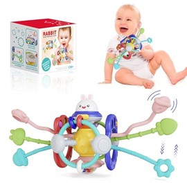 JIUSFF Divertidos Juguetes Sensoriales de Silicona para Niños,Cuerda de Tracción de Silicona de Grado Alimenticio sin Bpa,Juguete de Motricidad Fina  