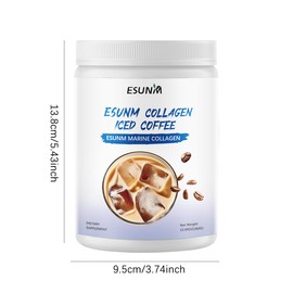 ESUNM Collagen Iced Coffee Maring Collagen, Enhance Mental and Skin Condition- Good Taste 12.69OZ(360G)