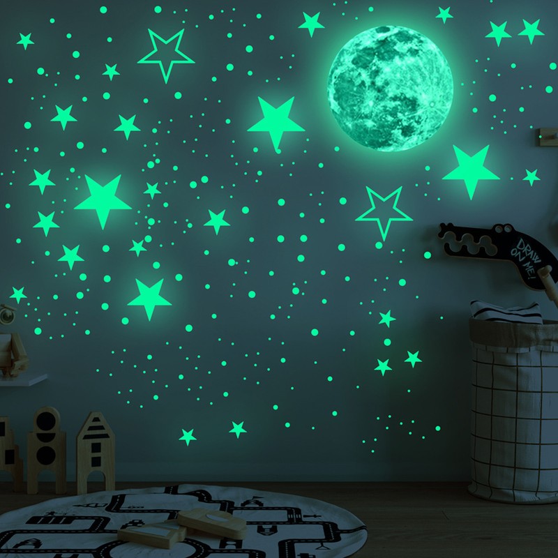 PVC Self Adhesive Wall Sticker Luminous Fluorescent Wall Decals for