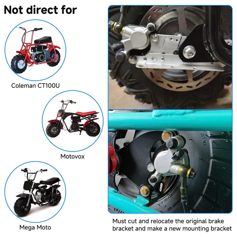 YOXUFA Mini Bike Hydraulic Disc Brake Caliper Kit Replacement for