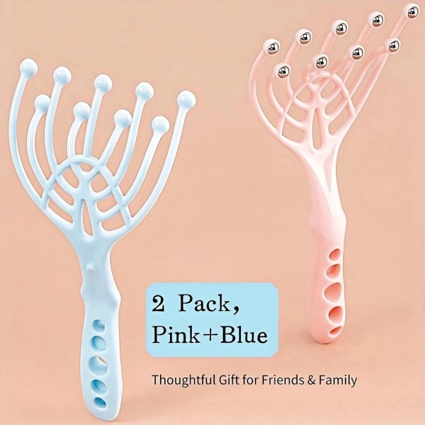 KINTEGOOD 2-Pack 9-Claw Head Massager – Steel Ball Scalp Relaxation