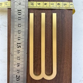 3.9Inch Self Adhesive Solid Brass English Letters for Wall Decor Metal House Numbers Mailbox Numbers Street Address Plaques Numbers Hardware (Letter W)