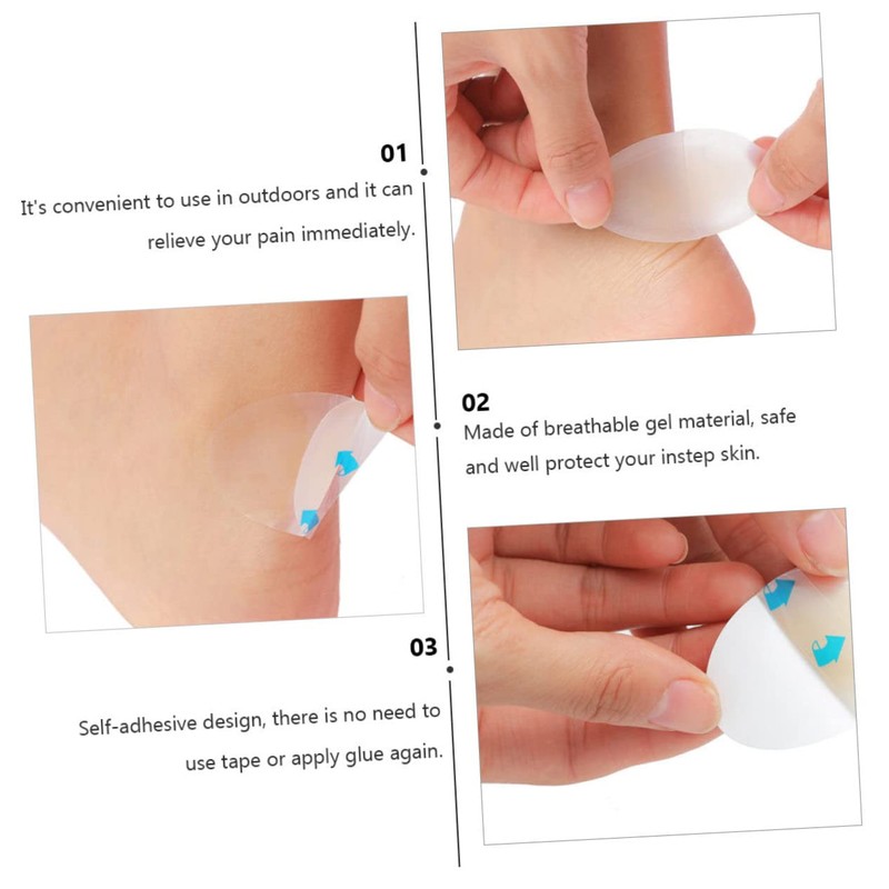 FRCOLOR 2sets Heel Cushion Stickers Hydrocolloid Patches Protective Foot Pad