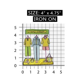 Unbranded ID 5129 Striped Corner Store Patch Fashion Clothing Embroidered Iron On Applique