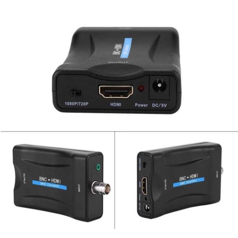BNC to HDMI Converter Coaxial Adapter Coax Connector Composite CVBS