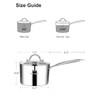 VENTION Tri-Ply Stainless Steel Saucepan with Glass Strainer Lid, 3