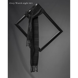 UMAM Scottish Traditional Set of Tam o' Shanter Flat Bonnet, Acrylic Wool Kilt Hat and Scarf in Many Tartans (Grey Watch)