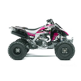 Senge Graphics Kit compatible with Kawasaki 2007-2020 KFX 50, 13 Fly Racing Pink Graphics Kit with blank number plates