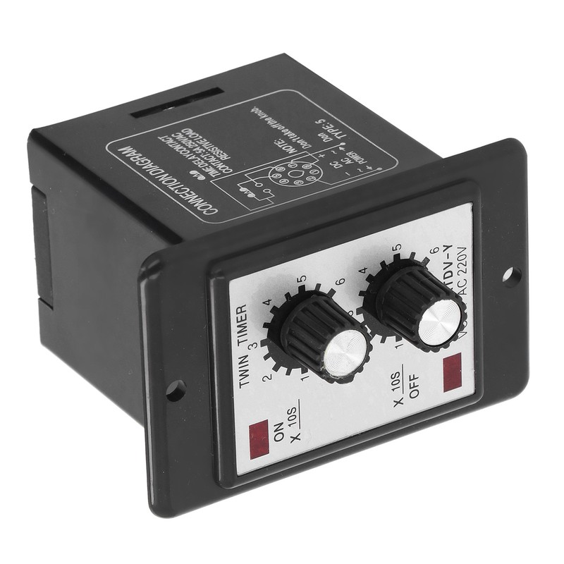 60S Twin Timer Relay Anti Interference Accurate Operation Copper Coil