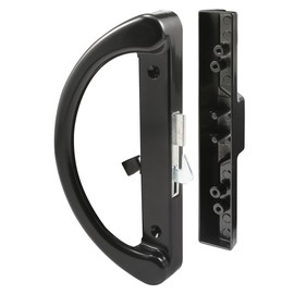 Prime-Line C 1252 Diecast Hook Latch Sliding Door Handle, Black (Single Pack)