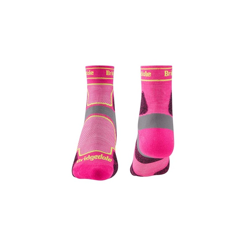 Bridgedale TRAIL RUN Ultralight T2 Coolmax Sport 3/4 Crew-Women's- Large-Pink