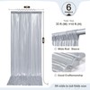 30x10 ft Wrinkle Free Shimmer Silver Backdrop Curtain for Parties,Not