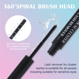 DF touchjoy Lash Glue and Remover Waterproof Lash Bond and Seal, Eyelash Glue for Lash Clusters Long Lasting DIY Lash Extension Glue – Non Irritating Eyelash Remover for Cluster & Individual Lashes