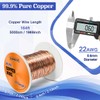 22 Gauge Solid Pure Copper Wire – 0.6mm Diameter, 50m