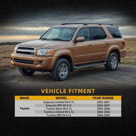 DWVO Radiator Compatible with 2001 2002 2003 2004-2007 Sequoia 2004 2005 2006 Tundra 4.7L V8