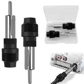 2 x Antenna Adaptor Car Radio, Car Antenna Plug, Car Radio Antenna Connection DIN Plug, Car Antenna Plug, Antenna Adapter Compatible, with Vehicle Car Radio Radio Head (Full Copper)