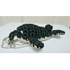 The SAK Crochet Craze Critter Dangle Orca Black/W Keychain Unique