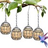 ZQZXD 4 Pack Black Squirrel-Proof Suet Feeder, Metal Rust-Proof Bird