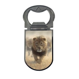 3D LiveLife Bottle Openers - Eat My Dust from Deluxebase. Lion Magnetic Drink Opener with Lenticular 3D Image. Fridge Magnet Gifts for Kitchen and Bar Accessories.