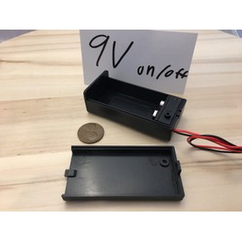 1 piece 9v Battery Holder Case Box On Off Switch Wire cover A12