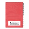 Fitness Log Book Plastic Cover Red - Undated Workout Diary