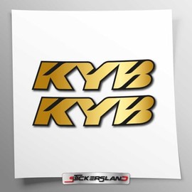 Sticker Set Compatible with KYB Forks | Sticker for Motorcycle Fork | Vinyl Sticker Easy Application UV Printing | Stickersland® (Gold)