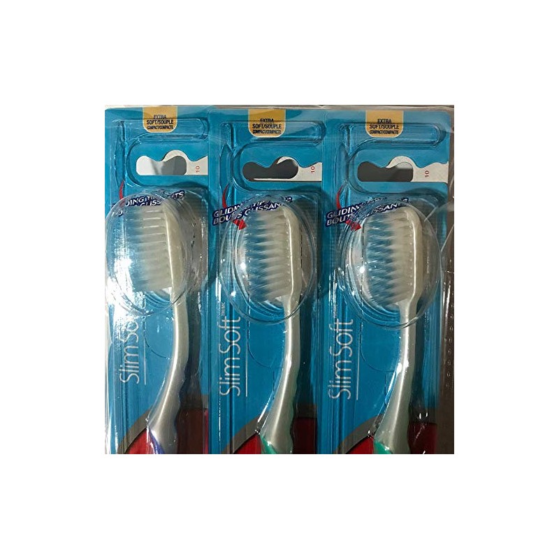 Colgate Slim Soft Gliding Tips Toothbrush, Extra Soft, Compact Head