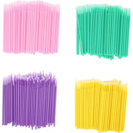 Micro Aplicador Desechable, 400 Brochas de Micro Aplicador Flexibles, Suministros de Micro Varitas para Aplicación de Delineador de Ojos de Maquillaje, Varita de Delineador de Ojos para Extensiones de