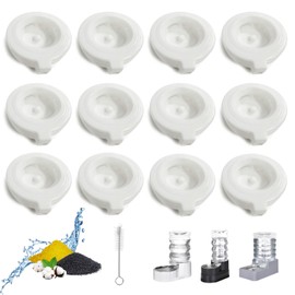 12-Pack Replacement Filters for 3L/3.6L/4.6L/6L/8L Gravity Pet Water Dispenser, Drinking Water Filter Replacement for Cat and Dog, Triple Filtration Pet Fountain Filter