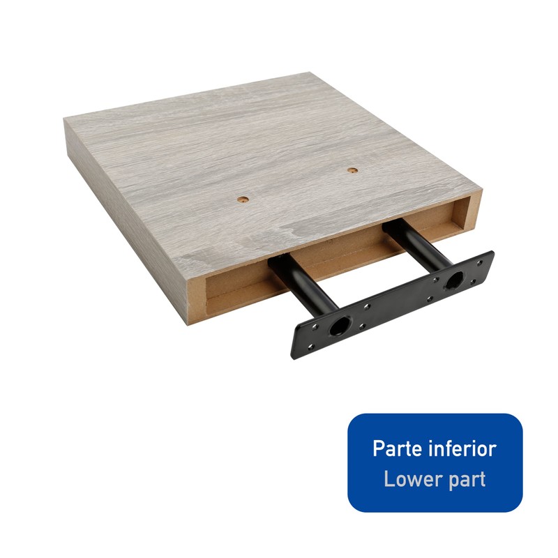ETREXONLINE Wall Shelf Wood Colour Oak Grey Matt 25 x