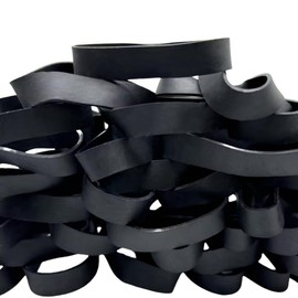 Tactical Rubber Band Black - Heavy Duty UV Heat Cold Resistant Thick Strong Elastic Rubber Bands Outdoor Hiking Backpacking Survival Camping Biking Fixed Item (#84)