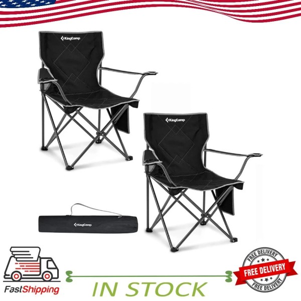 KingCamp 2 Pack Camping Chairs Clearance Lightweight Folding Portable Lawn