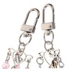 BESPORTBLE 2pcs Heart Cross Metal Keyring Cute Phone Chain Keychain