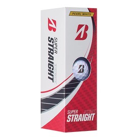 Bridgestone Super STRAIGHT Golf Balls, 2023 Model, 12 Balls, Pearl White