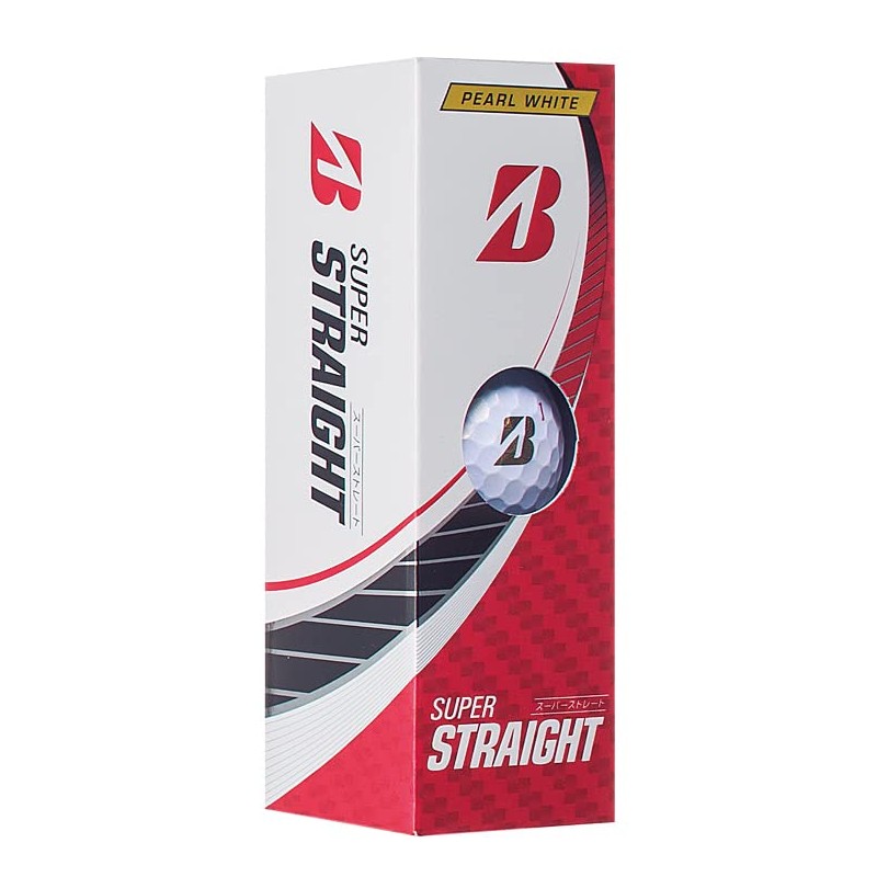 Bridgestone Super STRAIGHT Golf Balls, 2023 Model, 12 Balls, Pearl