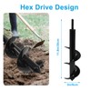 Aracombie Garden Auger Drill Bit for Planting, 3/8" Hex Drive