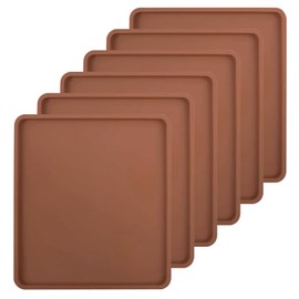 6 Pack Silicone Dehydrator Trays Compatible with Cosori CP267-FD, Nonstick Silicone Drye Sheets with Edge, Multi-purpose Reusable for Jerky, Fruit, Meat, Herbs, Vegetables, Crackers