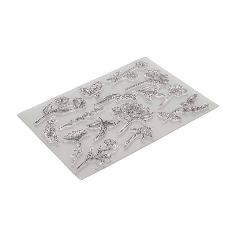 6pcs Clear Stamps Innovative Decorative Flower TPR Clear Stamps for