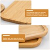 Dokpav 2 Piezas Bandejas de Bambu Rectangular, Bandeja Decorativa, Bandeja