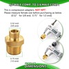 RV Faucet Adapter 1/2" to 3/8" Reducer kitchen Faucet Supply